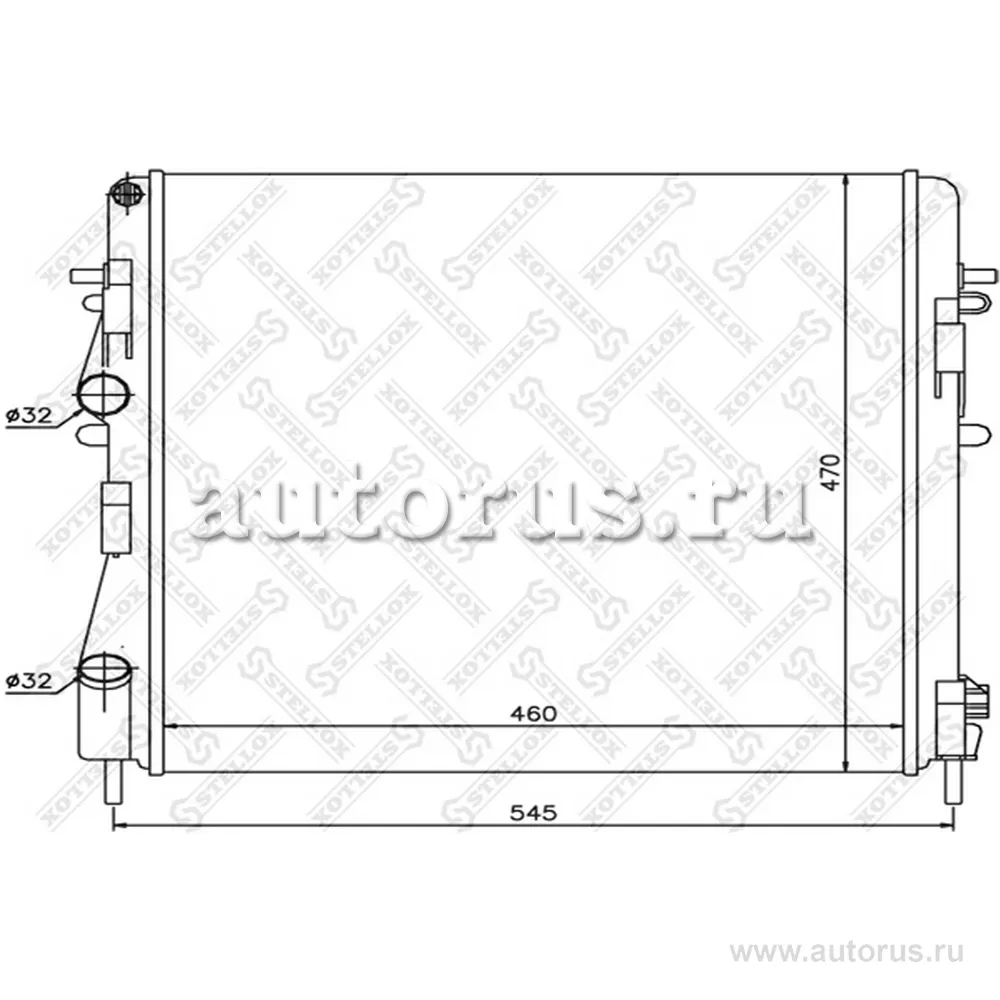 Радиатор системы охлаждения Renault Kangoo, Nissan Kubistar 1.2-1. STELLOX 10-26172-SX