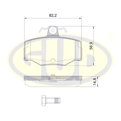 КОЛОДКИ ЗАД NISSAN PRIMERA 1.6-2.0/2.0TD 90-02/ALMERA N16 00-04 G.U.D GBP034300