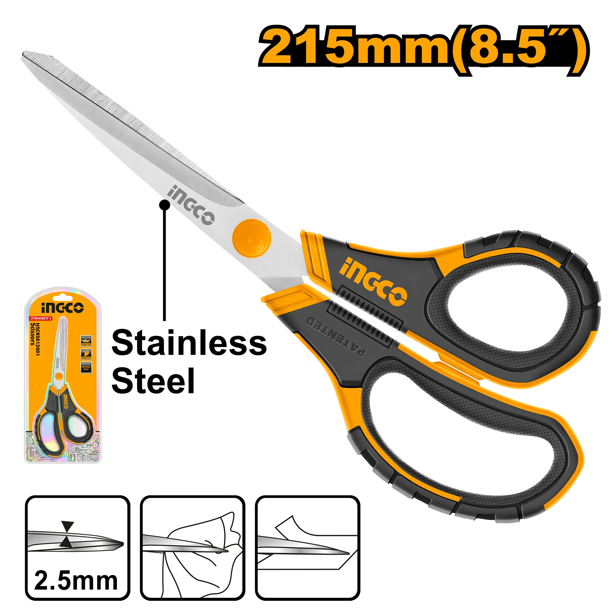 Ножницы универсальные 215 мм INGCO HSCRS812001