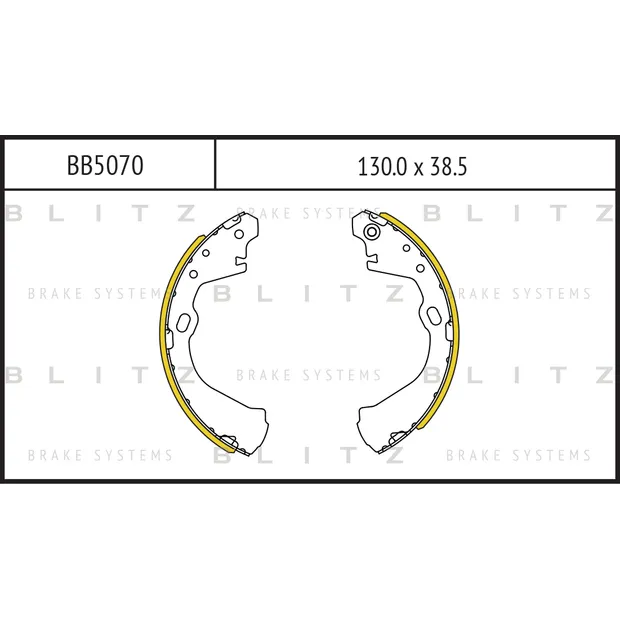 Колодки тормозные барабанные NISSAN Bassara/Largo/Prarie/Presage/Rnessa/Serena BLITZ BB5070