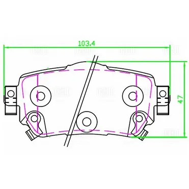 Колодки торм. для а/м Nissan Qashqai (13-)/X-Trail T32 (14-) диск. зад. (керам.) (PF 2224) PRO TRIALLI PF 2224