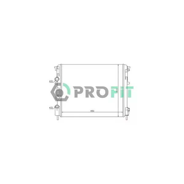 РАДИАТОР RENAULT KANGOO 98- CLIO 97- DACIA LOGAN 04- (МКПП) (-AC)