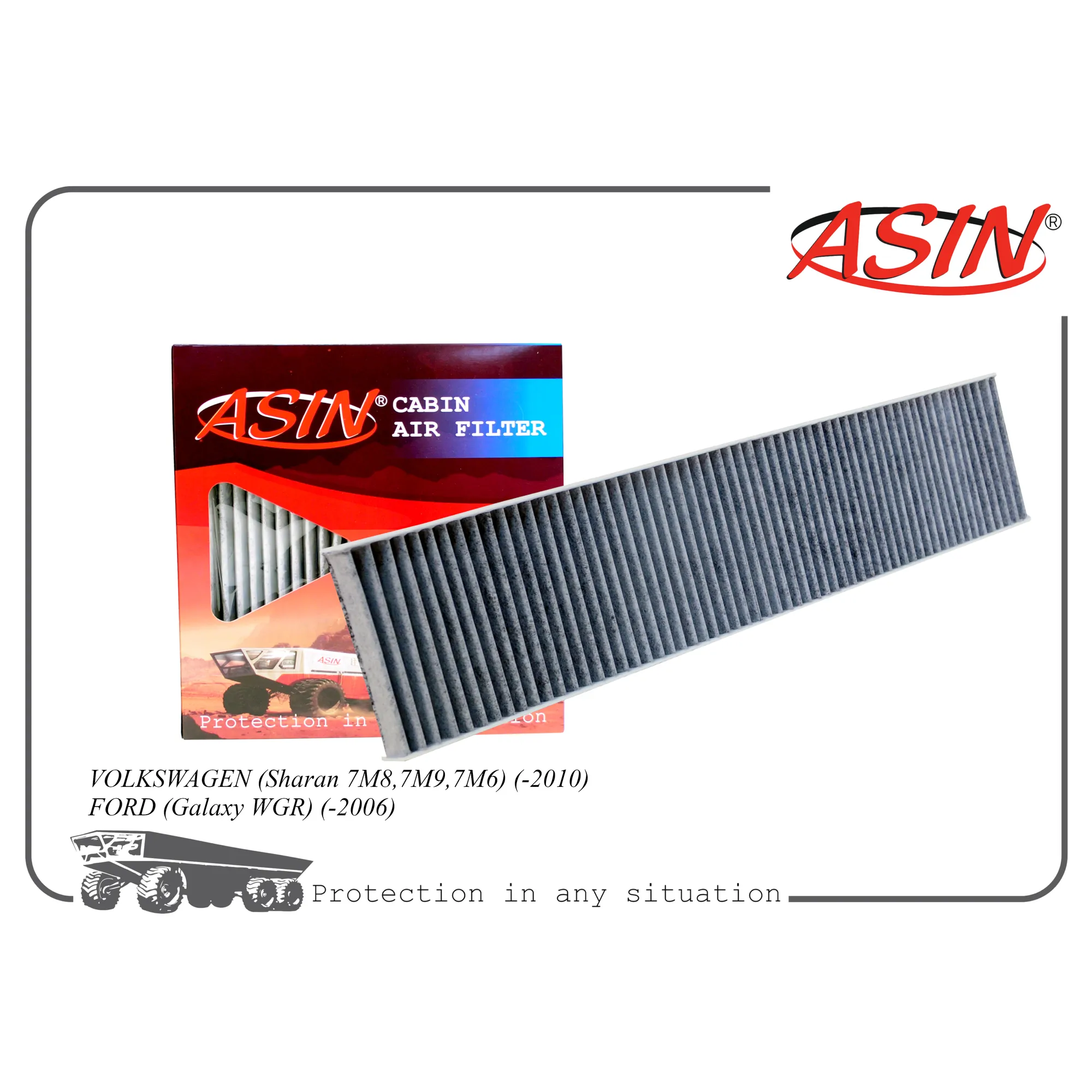 Фильтр салонный 7M3819644A/ASIN.FC2733С (угольный) ASIN ASIN ASIN.FC2733C