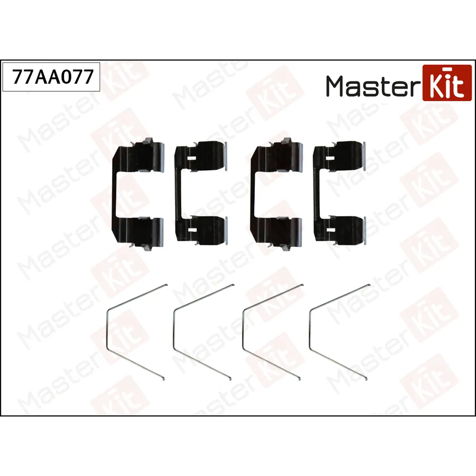 Комплект установочный тормозных колодок Honda CR-V II (RD_) 2001 - 2007 MASTERKIT 77AA077