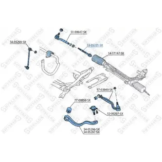 Тяга рулевая Land Rover Range Rover all 02> STELLOX 55-05321-SX