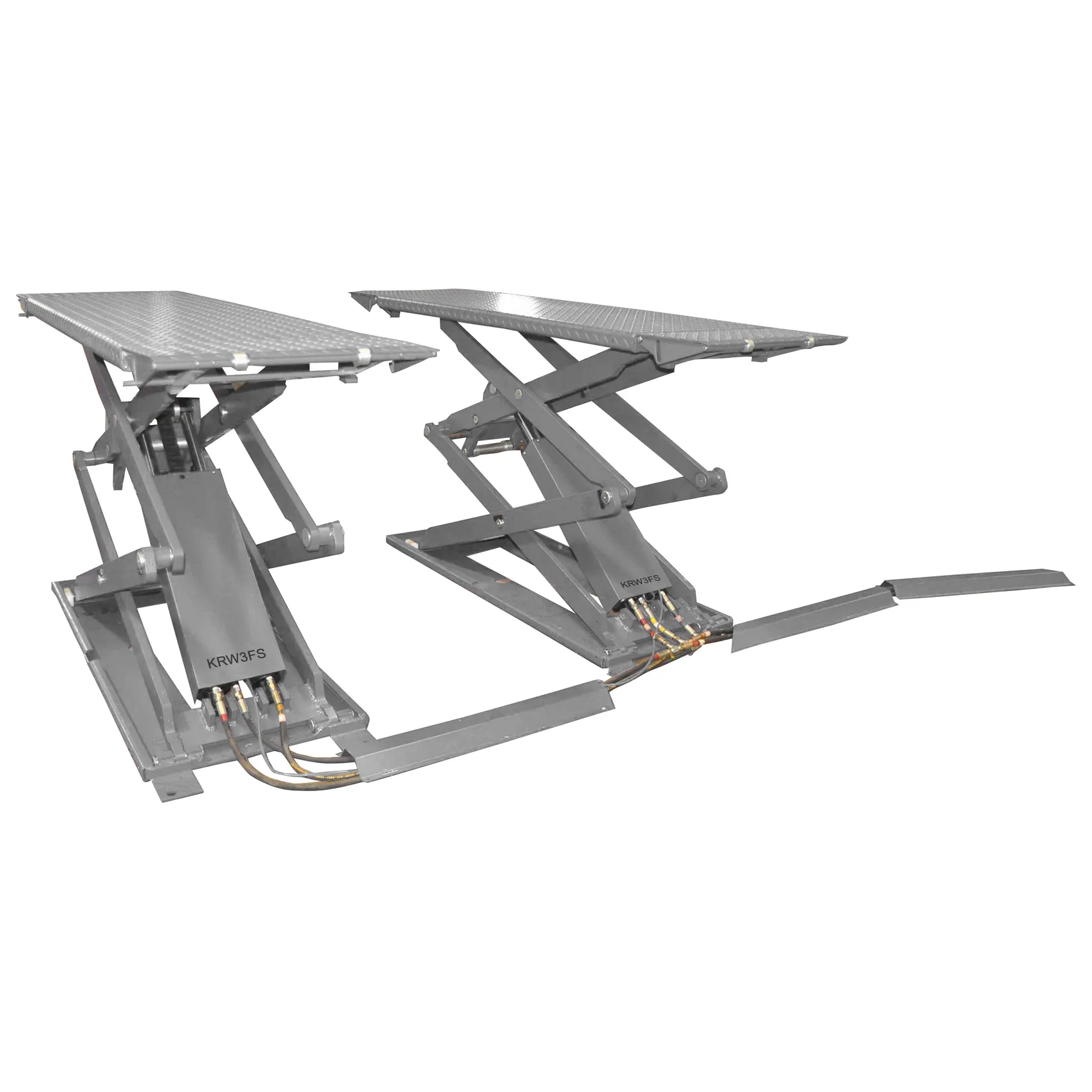 Подъемник ножничный короткий г/п 3000 кг. напольный KraftWell KRW3FS