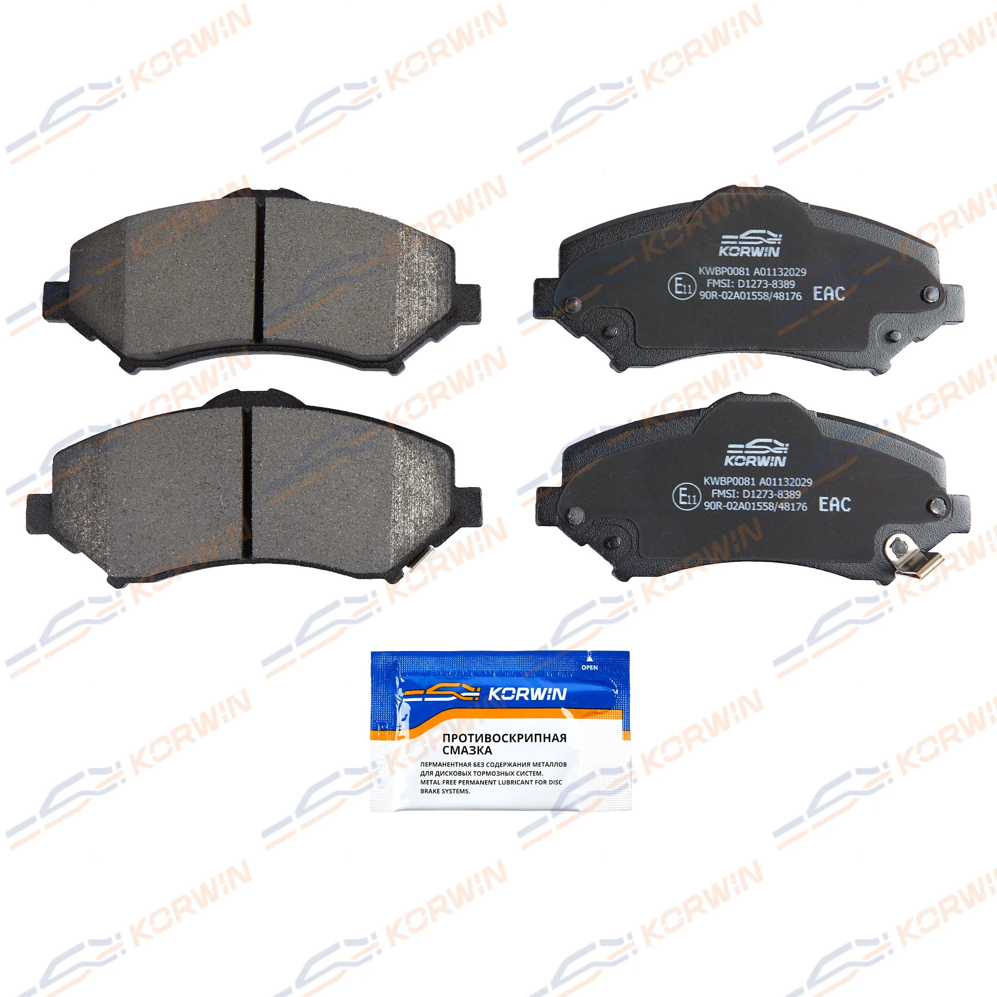 Колодки тормозные перед. Jeep Cherokee KJ/KK 01-/Compass MK49 06-/Chrysler KORWIN KWBP0081