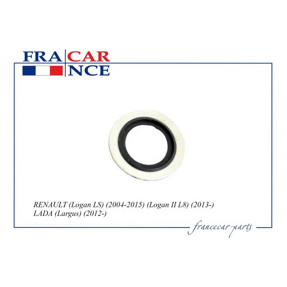 Прокладка сливной пробки RENAULT (Logan фаза1,2,Megane II, Clio, Kangoo) FRANCECAR FCR210122