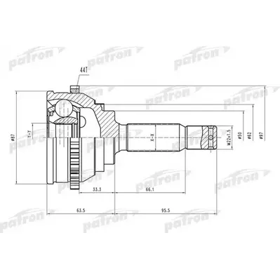 ШРУС наружн к-кт HYUNDAI: Matrix 01- PATRON PCV1471