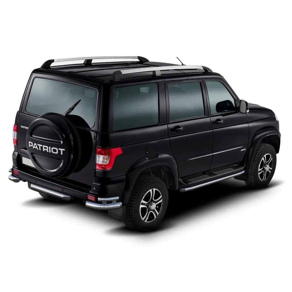 Защита порогов d57 Rival для Uaz Patriot I рестайлинг 2014-2016 2016-н.в., нерж. сталь, 2 шт., R.6302.006