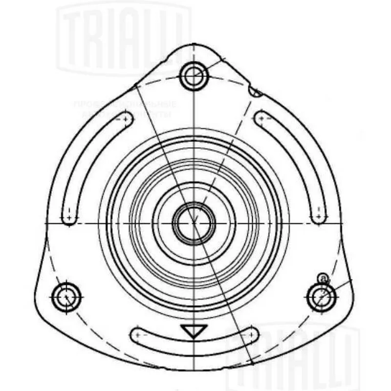 Опора амортизатора для а/м Honda Civic VIII (06-) седан (перед.) (без подшип.) (SA 2355) TRIALLI SA 2355