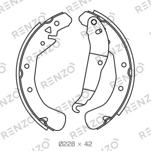 Колодки барабанные RENZO RZ074