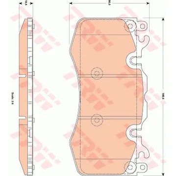 Колодки передние LAND ROVER Discovery IV/RR III/RR Sport 2010-> TRW GDB1834
