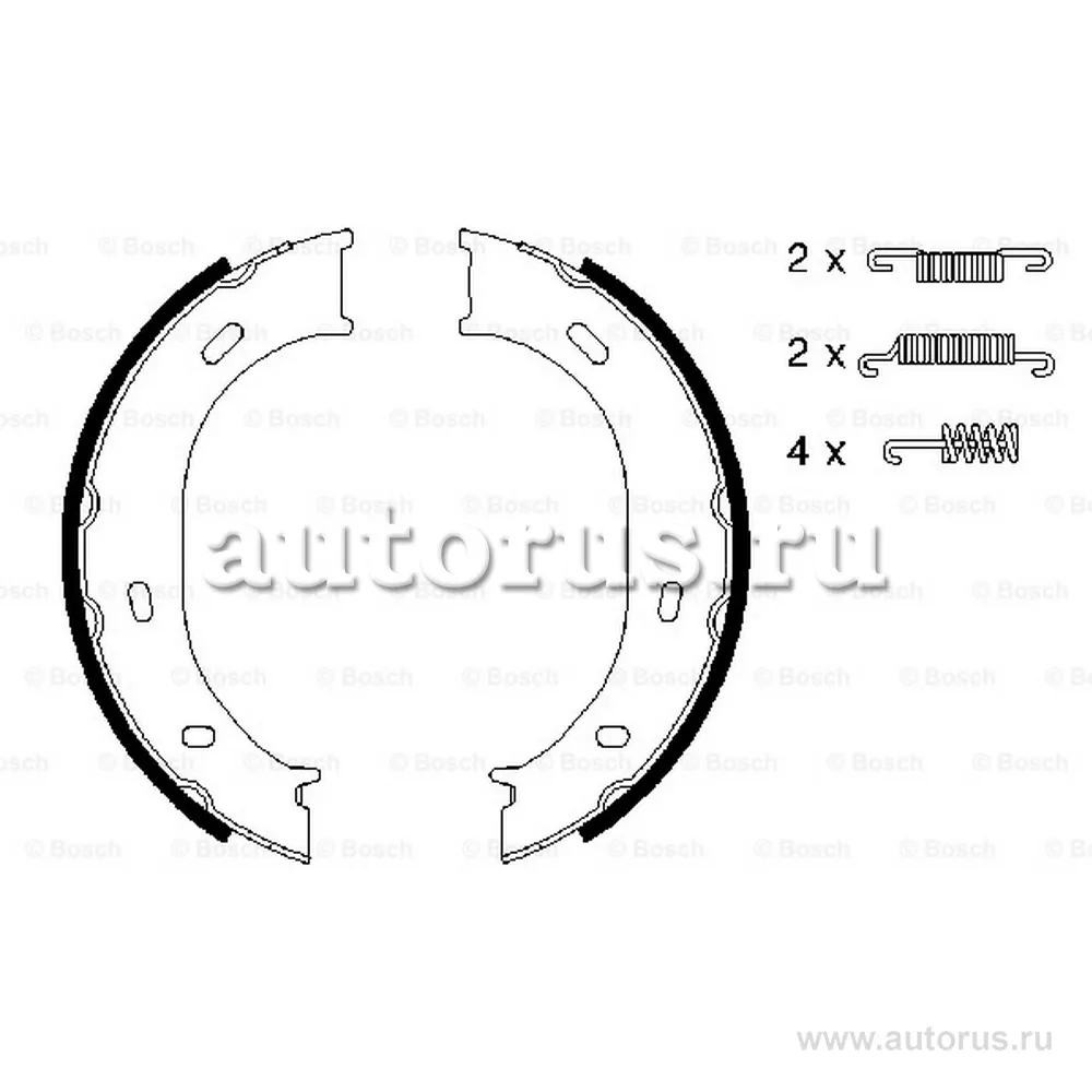 Колодки стояночного тормоза BOSCH 0 986 487 610