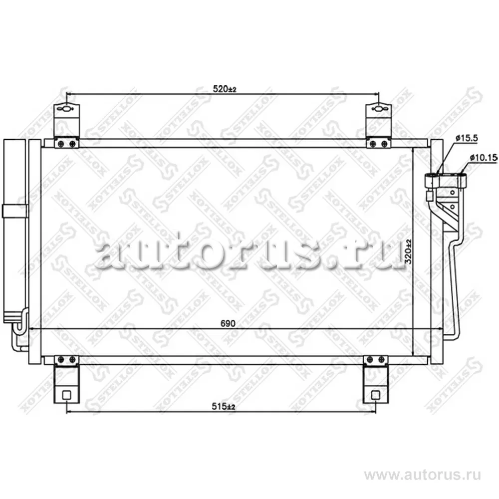 Радиатор кондиционера Mazda 6 all 07> STELLOX 10-45642-SX