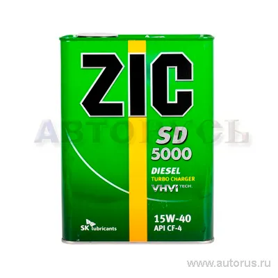 Масло моторное ZIC 5000 SD CH-4 15W-40 минеральное 4 л 163126