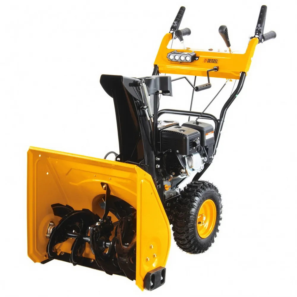 Бензиновая снегоуборочная машина SB 650 E, 6,5 л.с, Loncin, с электростартером, фара Denzel 97602 Denzel 97602