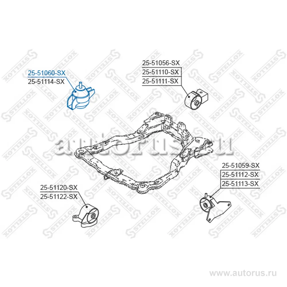 Подушка ДВС п.Hyundai Coupe 2.0 01 STELLOX 2551060_SX