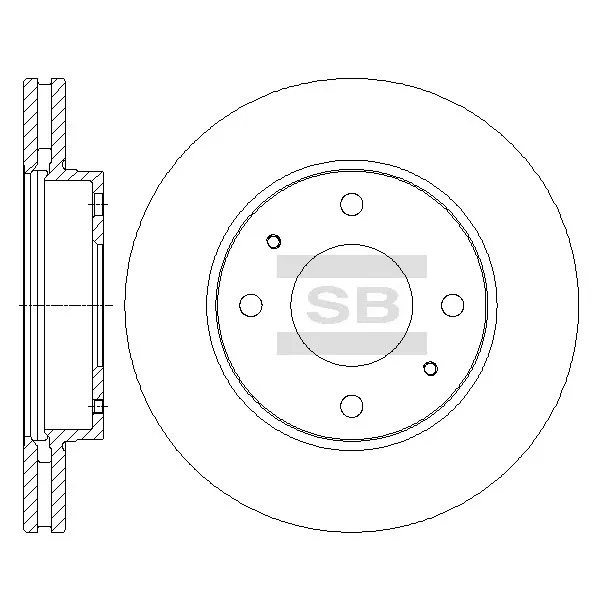 Диск тормозной (51712-3C000,51712-38300 ) SANGSIN BRAKE SD1044