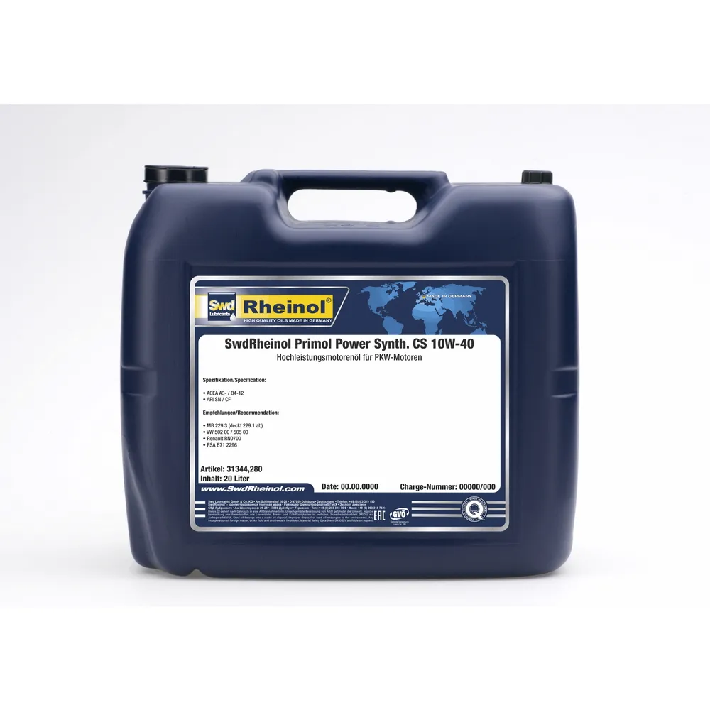 Масло моторное SWD RHEINOL Primol Power Synth. CS 10W-40 полусинтетическое 20 л 31344,280