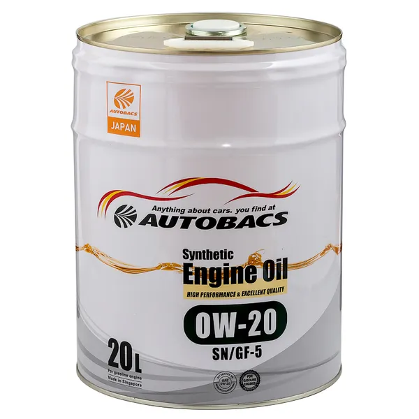 Масло моторное AUTOBACS ENGINE OIL SYNTHETIC 0W-20 синтетическое 20 л A00032059