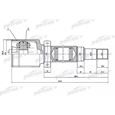 ШРУС внутренний правый 26x40x23 FORD FOCUS II CB4 08-11 PATRON pcv1497