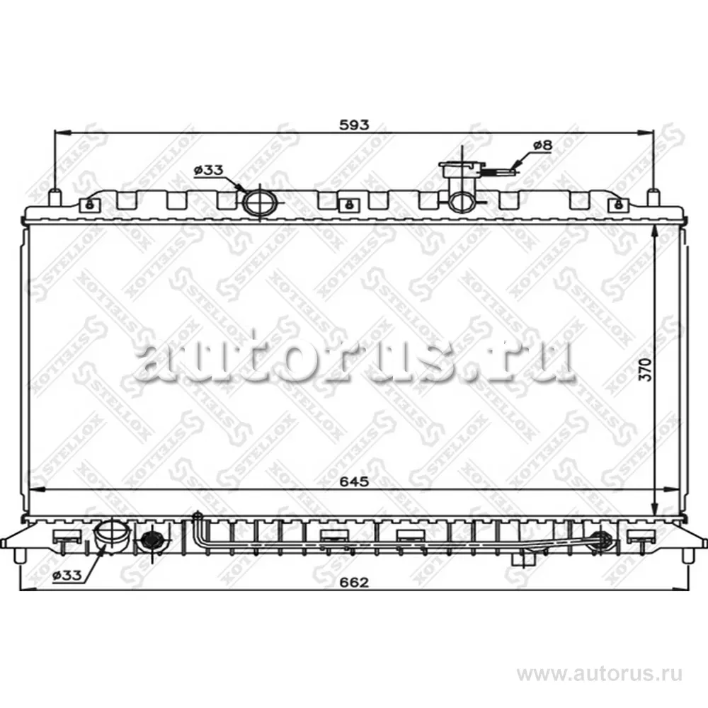Радиатор системы охлаждения МКПП KIA Rio 1.4-1.6i 16V 05> STELLOX 10-25466-SX