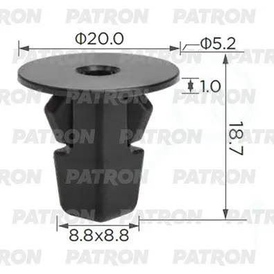 Клипса пластмассовая Клипса крепежная Toyota универсальная PATRON P37-3875