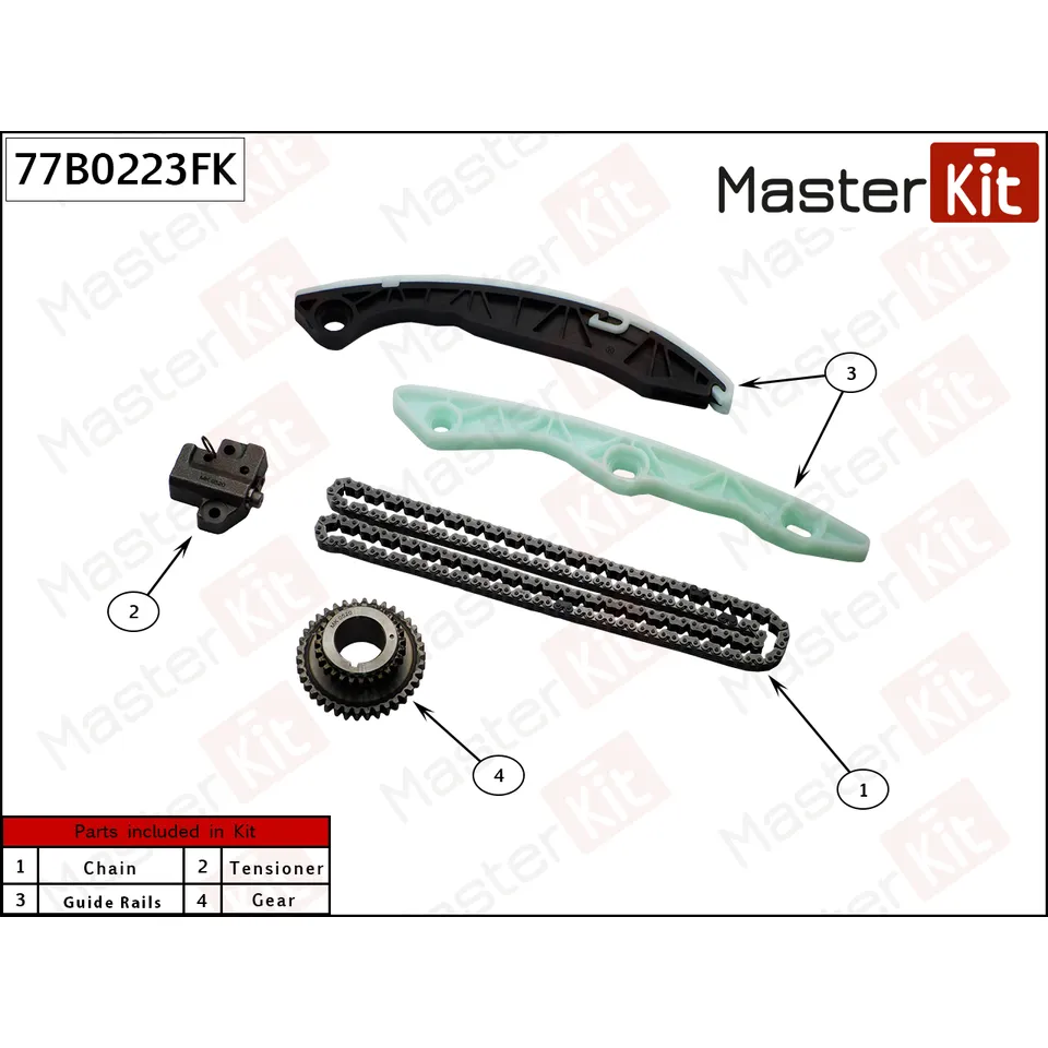 Комплект цепи ГРМ Mitsubishi 4B12 MASTERKIT 77B0223FK
