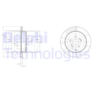 Диск тормозной задний SUZUKI GRAND VITARA 05- DELPHI BG4329