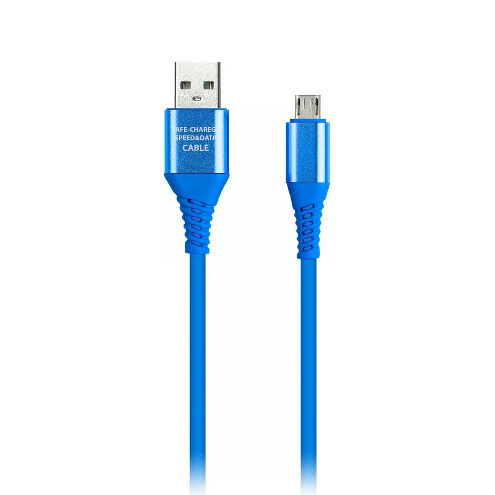 Дата-кабель MICRO кабель в резин. оплетке GEAR,1м. мет.након.,