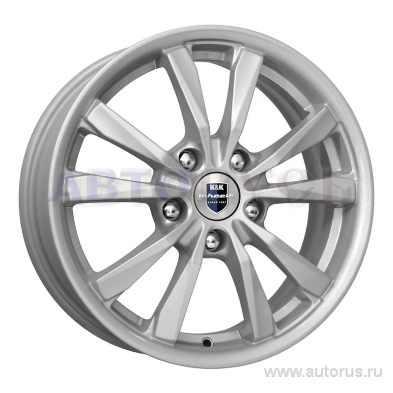 Диск литой R16 6.5J 5x114.3/67.1 ET45 КИК Спайдер блэк платинум 28347