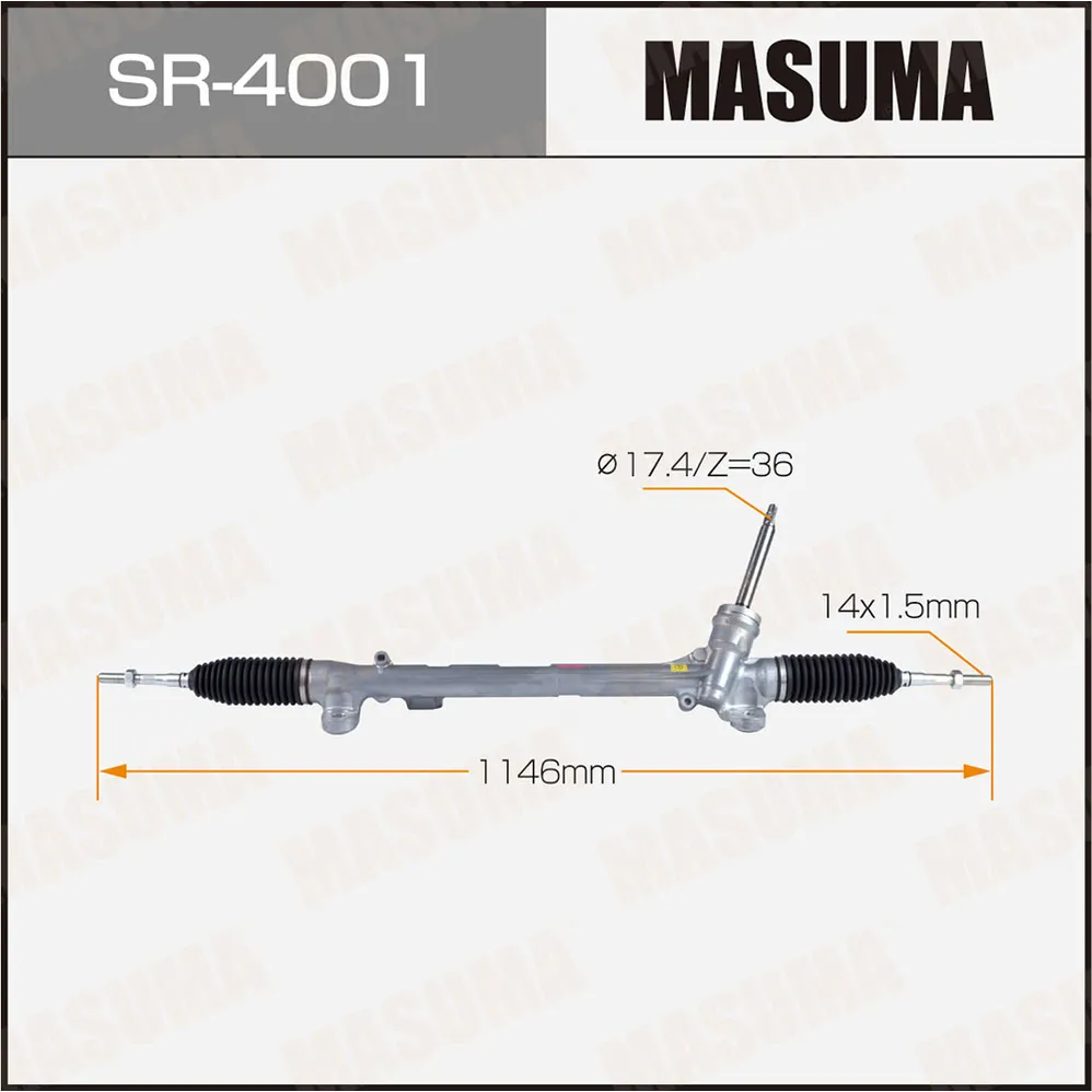 Рейка рулевая MAZDA 3(BM)/6(GJ) (левый руль) MASUMA SR4001