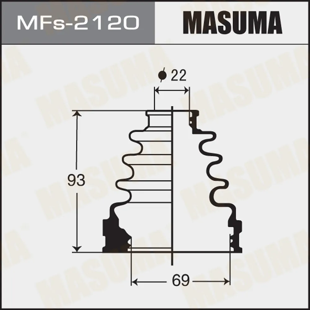 Пыльник ШРУСа TOYOTA ALLEX MASUMA MFs-2120