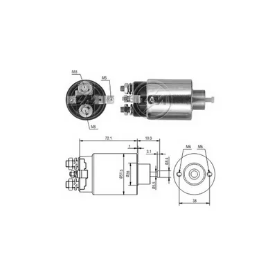 Реле втягивающее DAEWOO NEXIA ERA ZM695