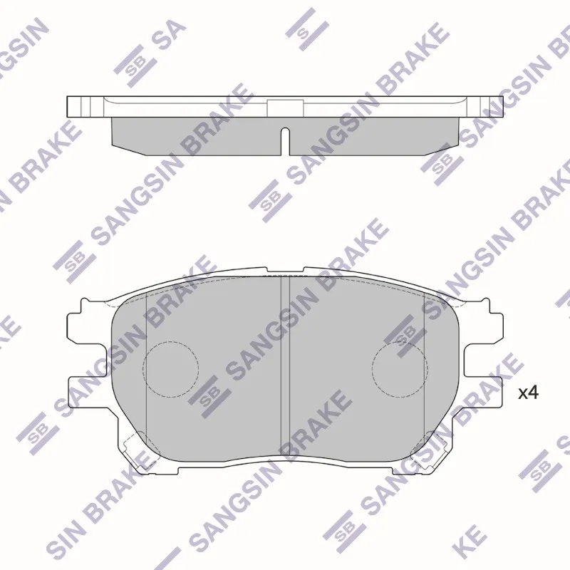 Колодки тормозные TOYOTA PREVIA 00- передние SP4161