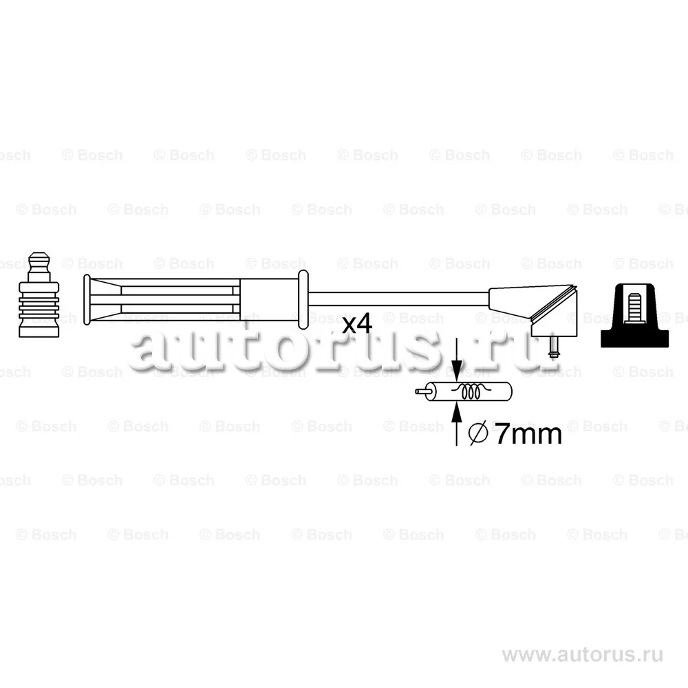 Провода высоковольтные BOSCH 0 986 357 256