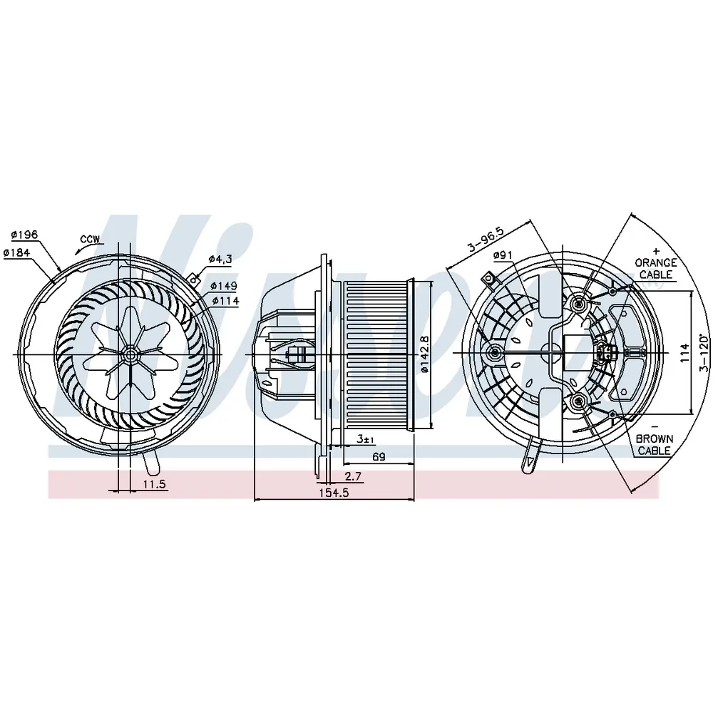 Мотор отопителя MB W169/W245 04-