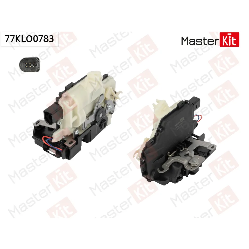Замок двери зад. прав. Skoda OCTAVIA I (1U2, 1U5)/Volkswagen BORA (1J2, 1J6) 1996 - 2013 MASTERKIT 77KLO0783