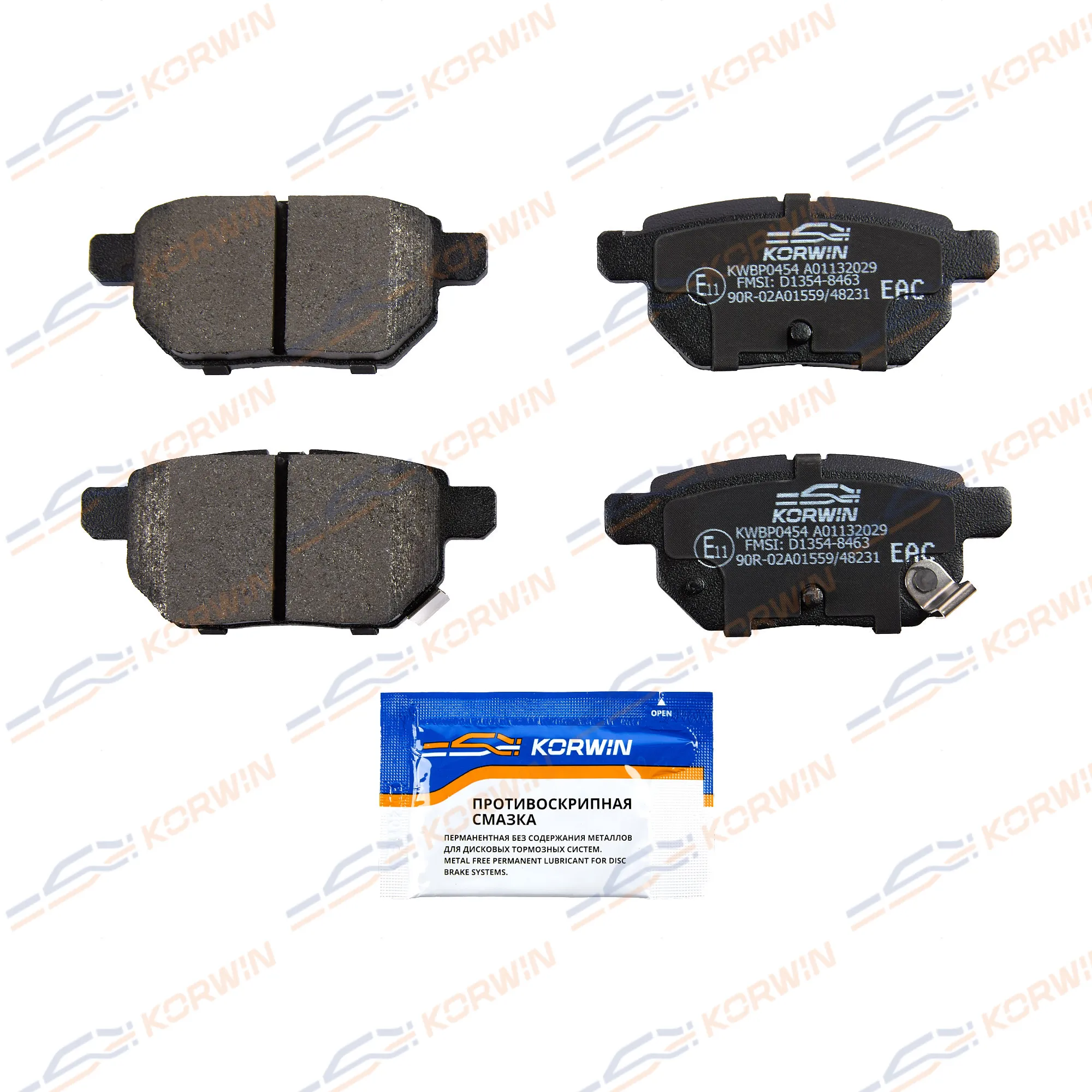 Колодки тормозные зад. Toyota Corolla (E15/E18) 06-/Prius 08-/Great Wall/JAC KORWIN KWBP0454