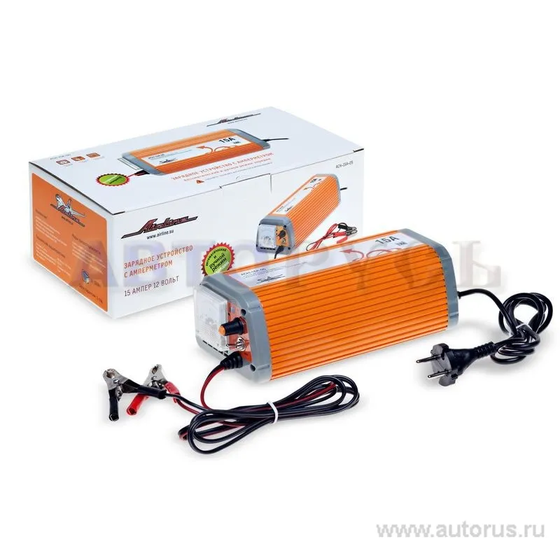 Зарядное устройство 15А 12В, амперметр, ручной и автоматический режим AIRLINE ACH-15A-05