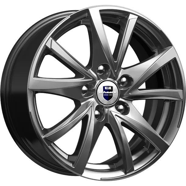 Диск литой R16 6.5J 5x114.3/67.1 ET35 КИК Игуана Дарк платинум 72273