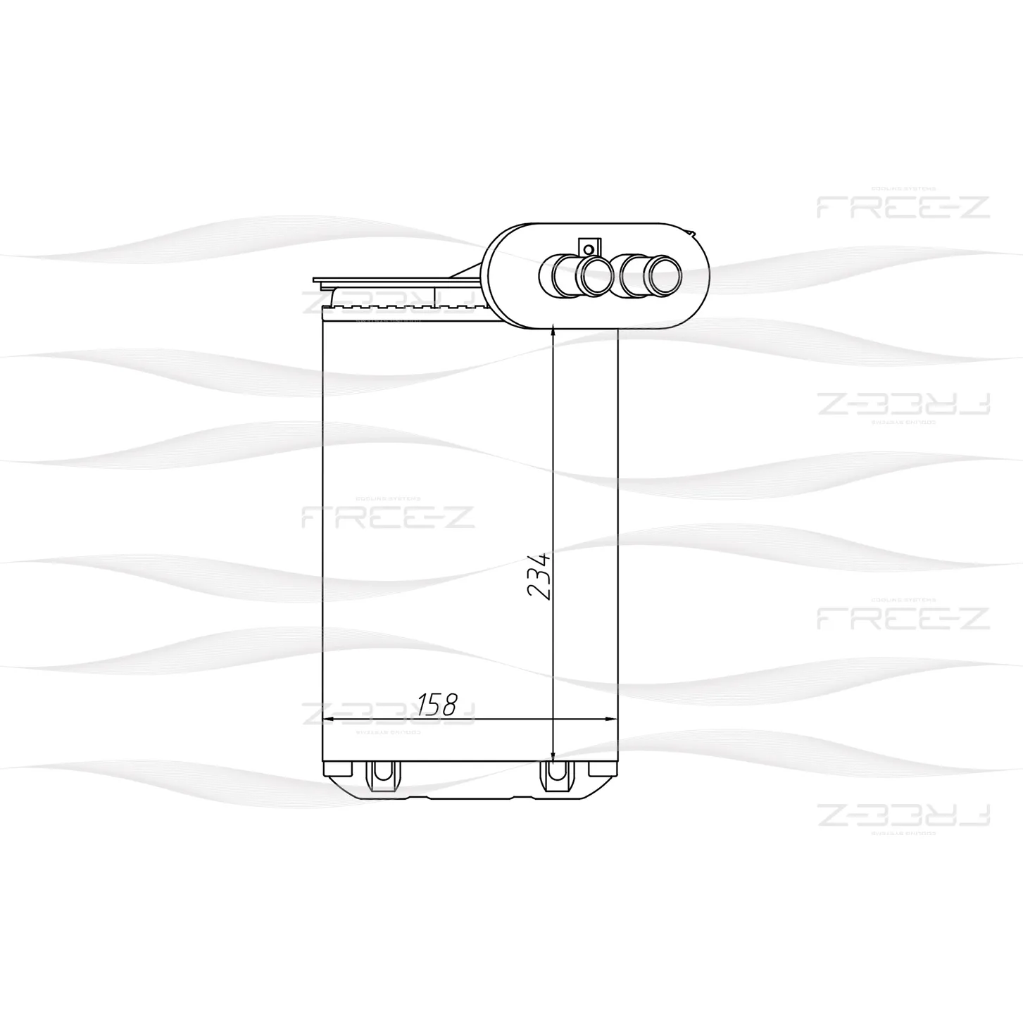 Радиатор отопителя AUDI A3/TT 96->SKODA Octavia 96->VW Caddy/Golf/Bor FREE-Z KW0249