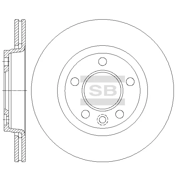 Диск тормозной VW MULTIVAN V/TRANSPORTER V 03- задний D 294мм. SANGSIN BRAKE SD5702