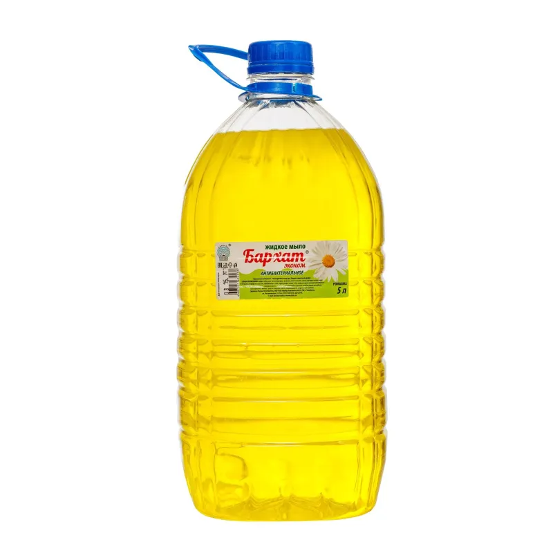 Мыло жидкое Бархат Эконом с антибактериальным эффектом Ромашка 5л 1554896