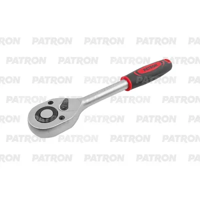 Трещотка 1/4 inch, 24 зуба, 155 мм, с резиновой рукояткой PATRON P80222