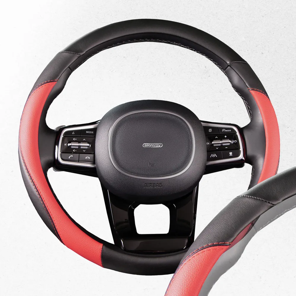 Оплетка Combo-6 M Черно/Красная экокожа; SKYWAY SKYWAY S01102292