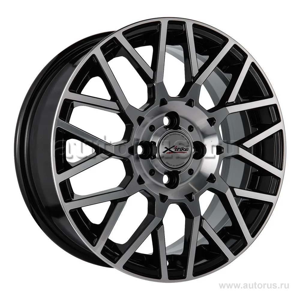 Диск литой R16 6.5J 4x108/63.35 ET45 X-trike X-125 BK/FP 68182