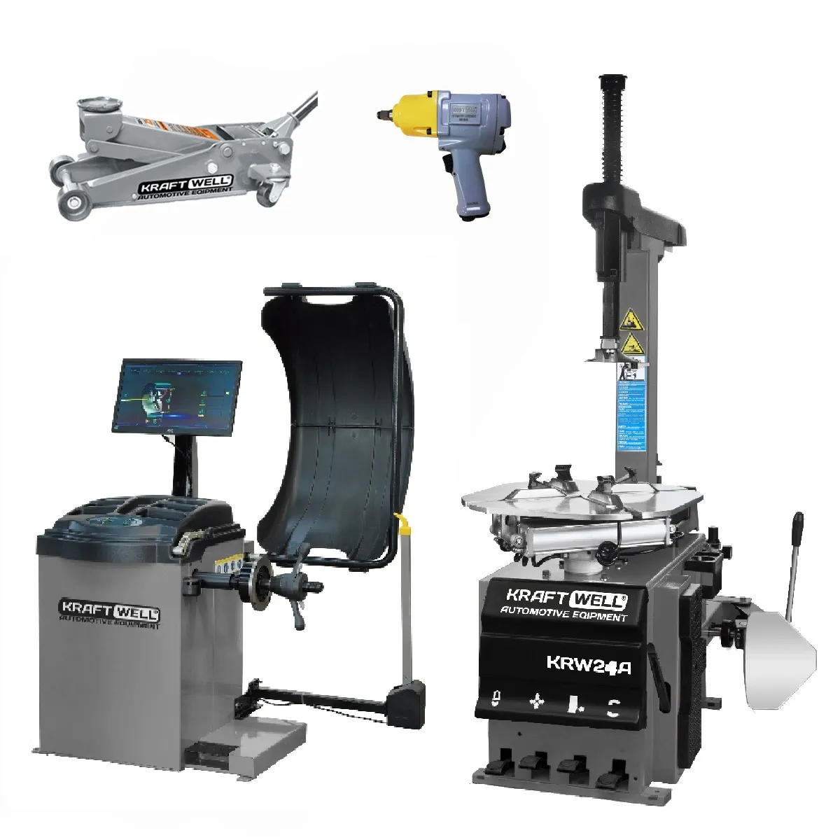 Комплект шиномонтажа PREMIUM KraftWell KRW24A+KRW245