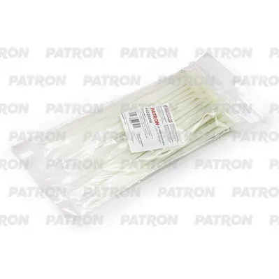 Комплект пластиковых хомутов для 4.5 х 200 мм, 100 шт, Nylon 6.6, белые PATRON P45200W